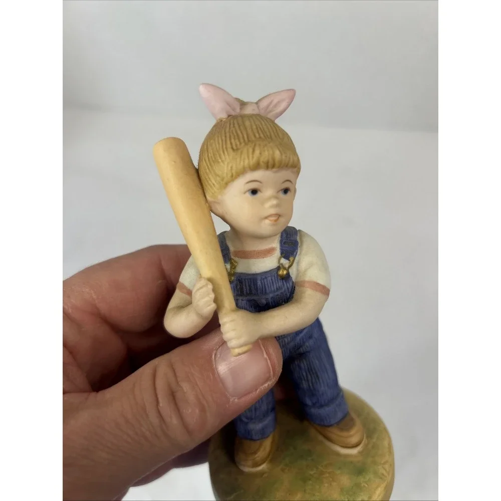 Denim Days LET'S PLAY BALL Danny Debbie Figurine 1522 Vintage No Box -Has Tag